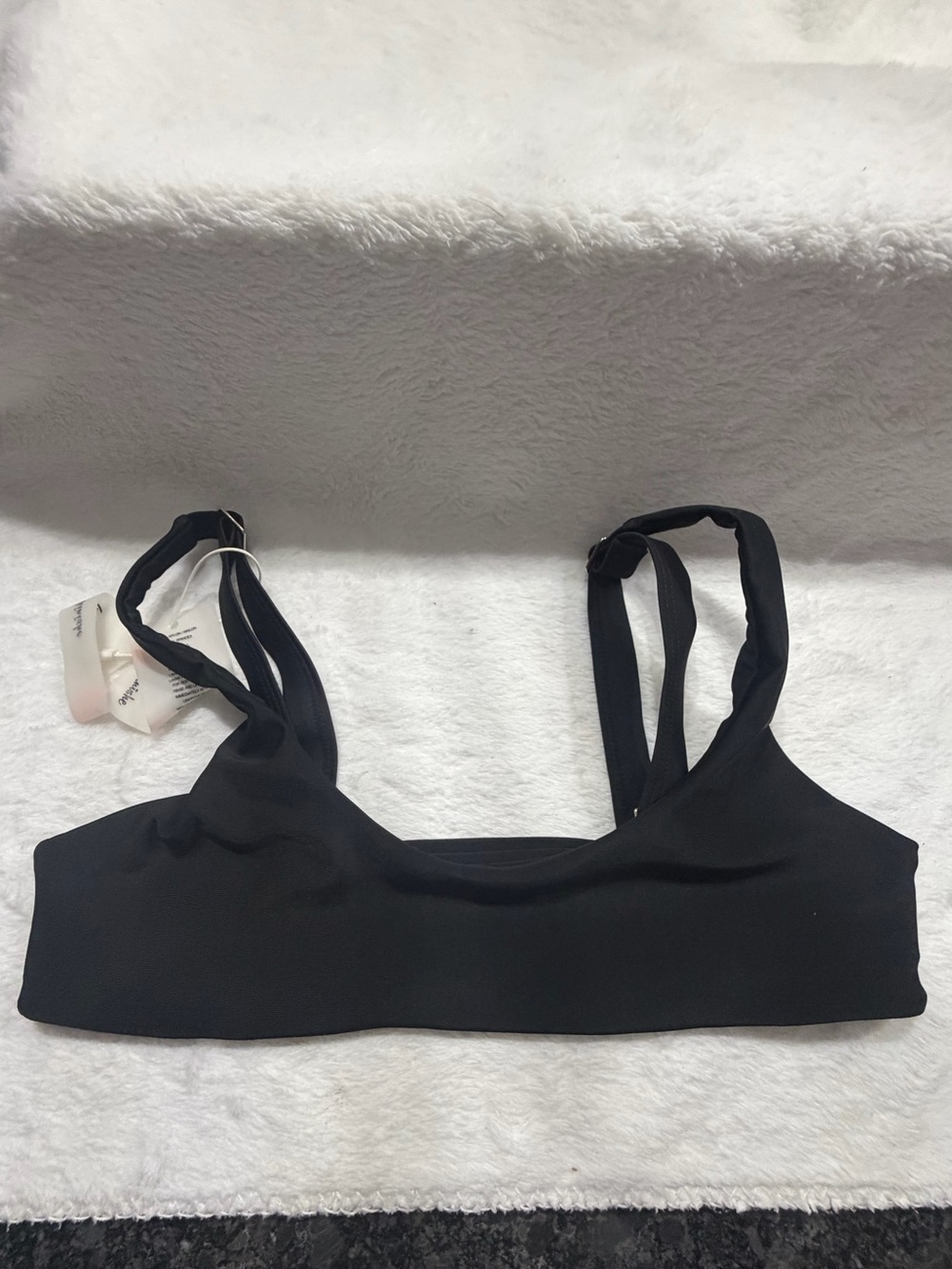 NWT Bikinishe Black Strappy Bikini Top Small